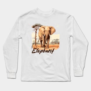 African Elephant Long Sleeve T-Shirt